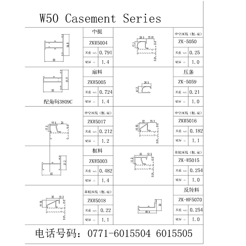 Casement Window W55