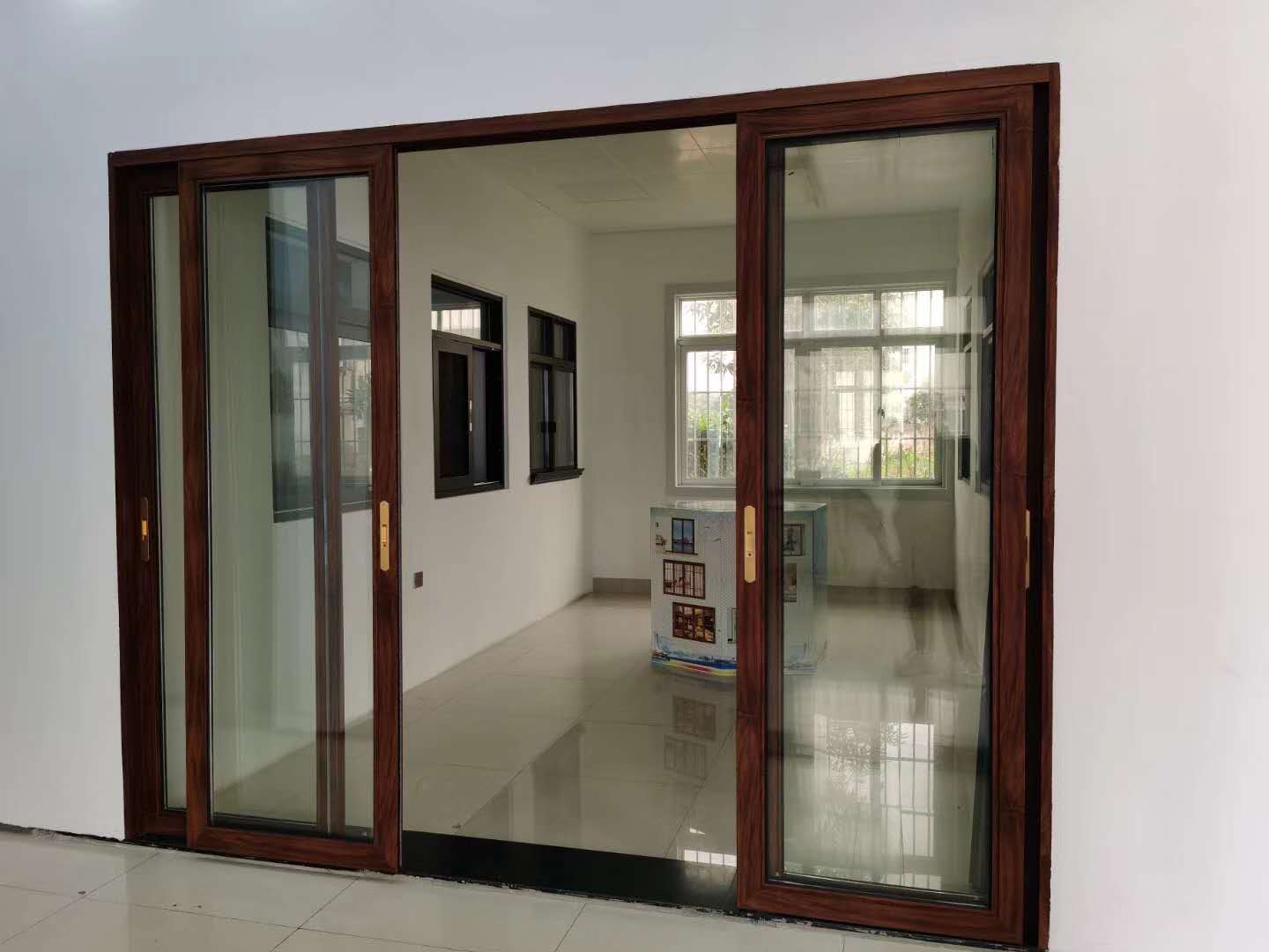 Wood Grain Treansfer Aluminum Alloy sliding door